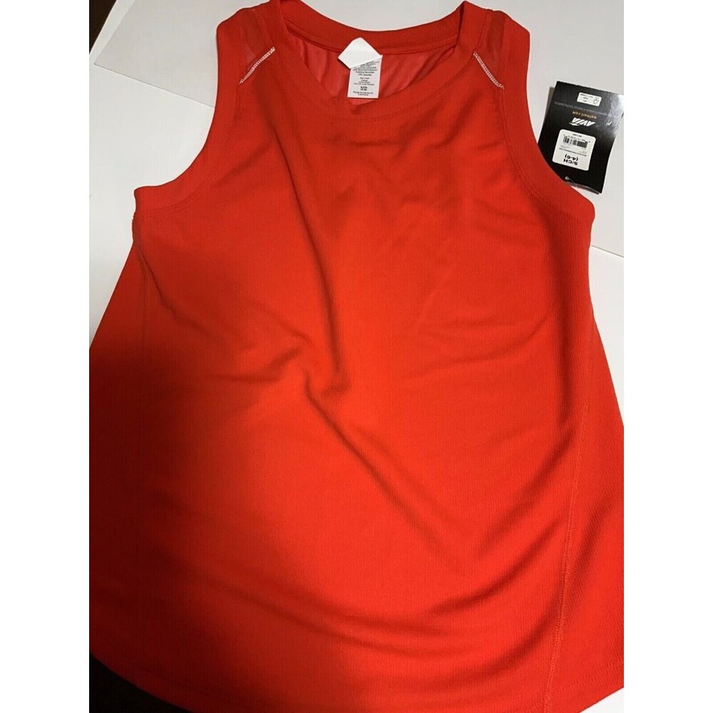 T-Shirt Avia Women’s Size S Tank Athletic Fitness Color Orange Striped